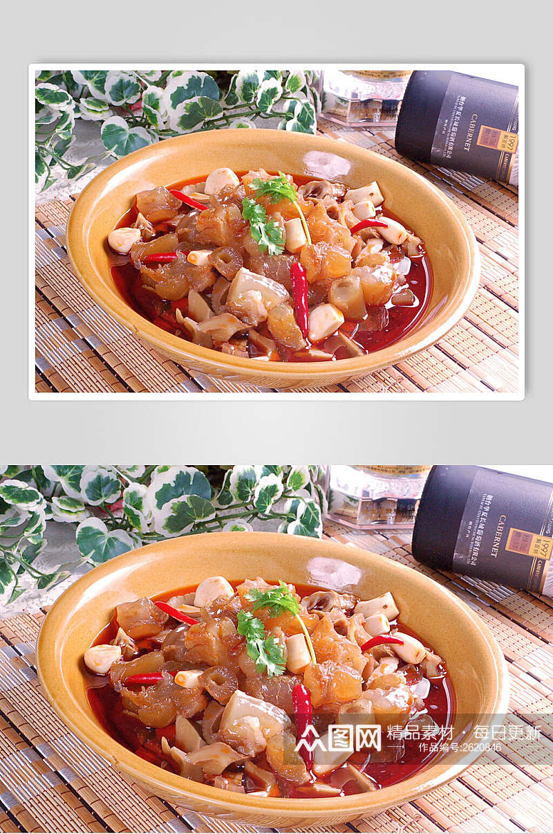 三竹笋焖牛筋食物高清图片素材