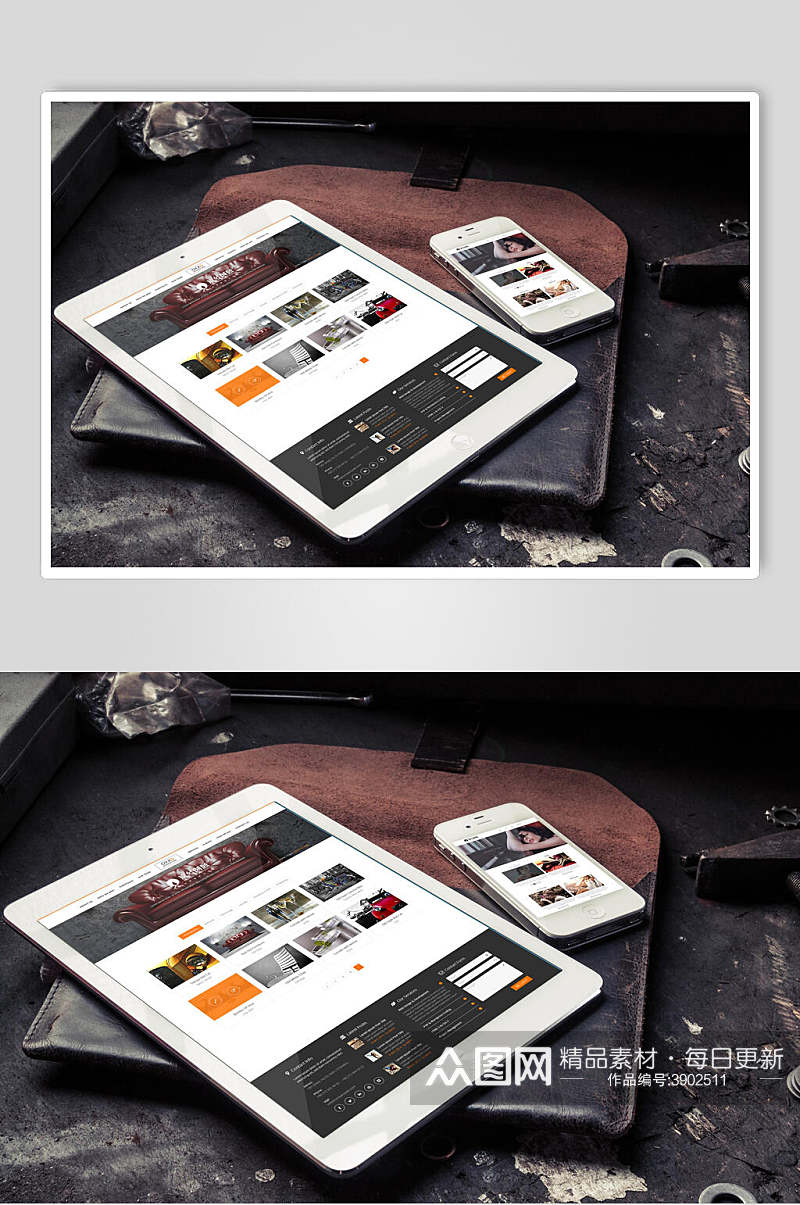 简约创意手机平板电脑显示器样机素材