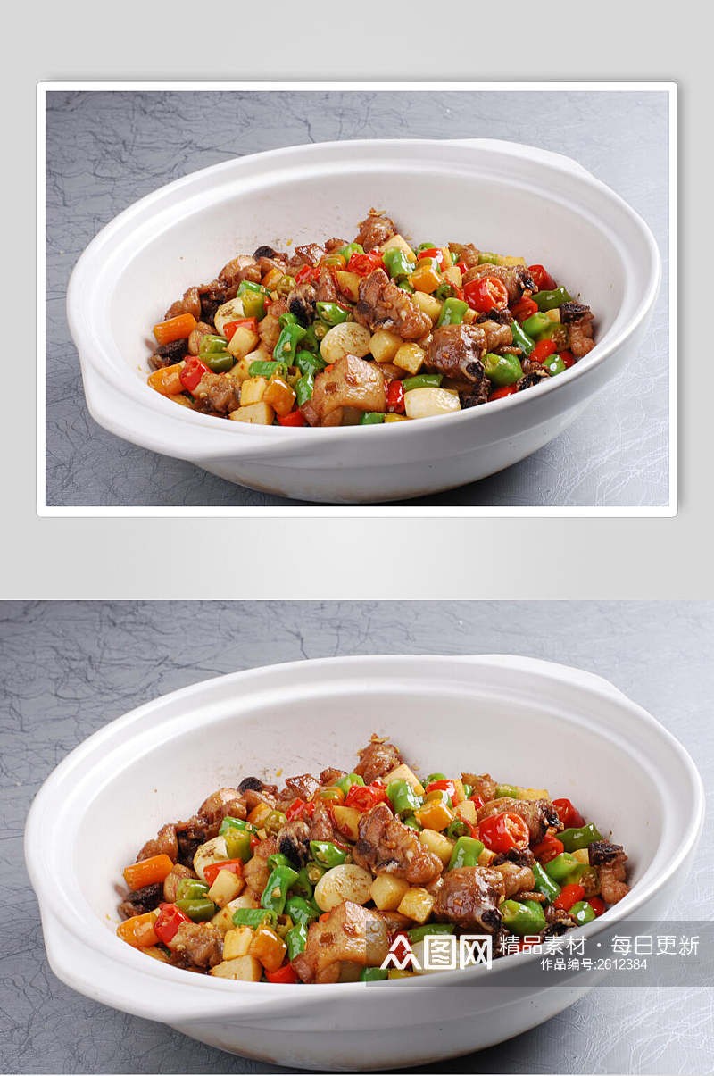 沙煲盐府鸭食品高清图片素材