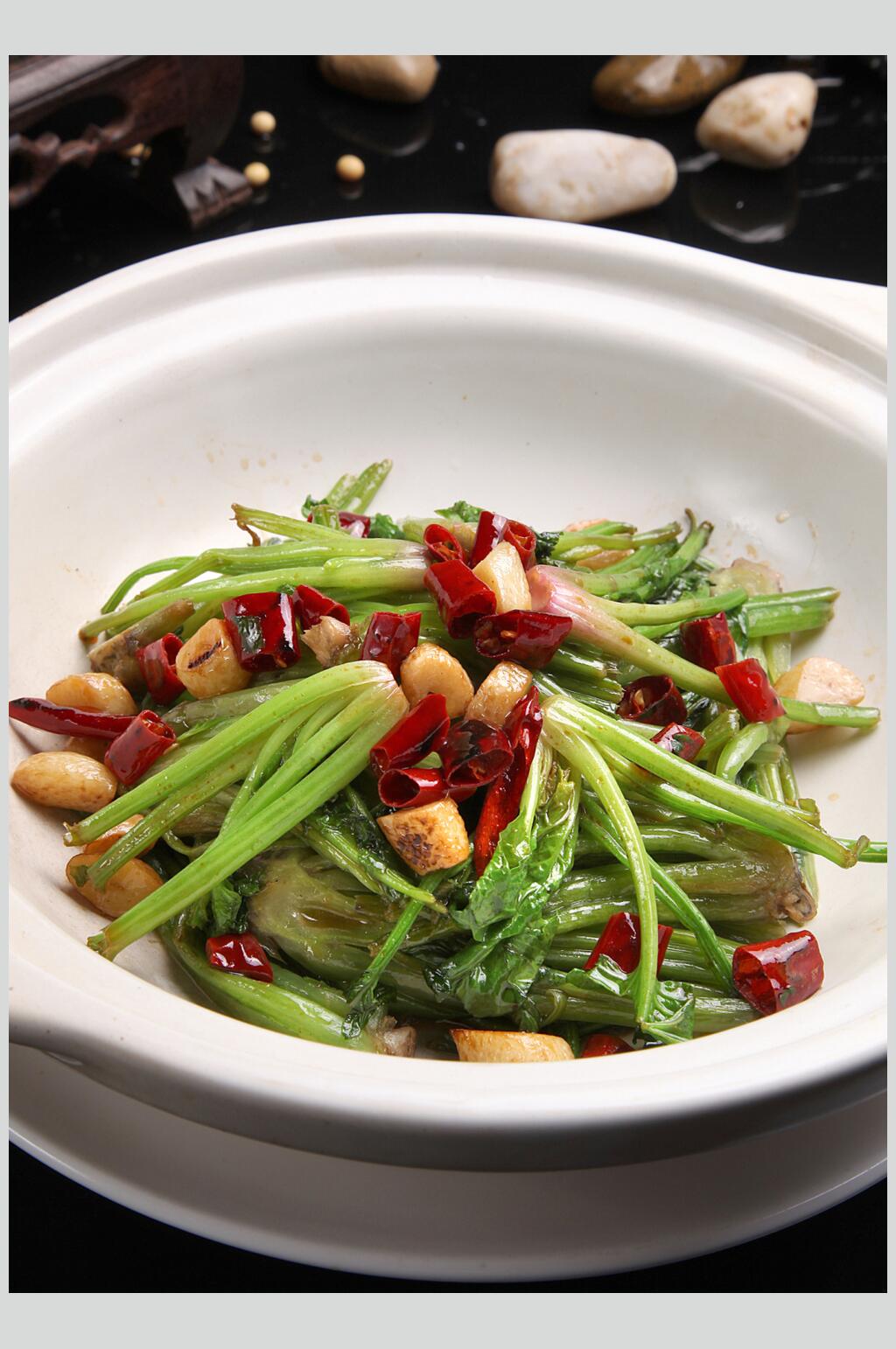 砂锅菠菜杆食物高清图片素材