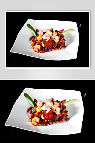 蚝皇金菇扒茄瓜餐饮食品图片