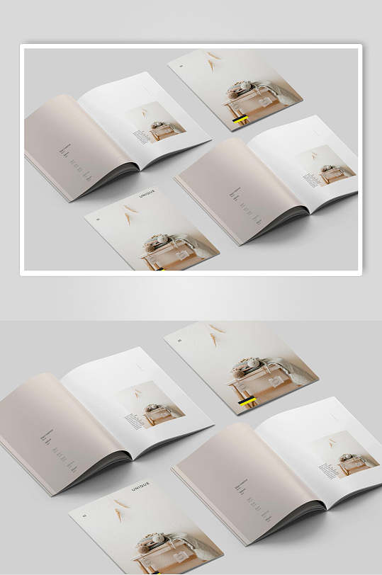 简约杂志小册子样机-众图网