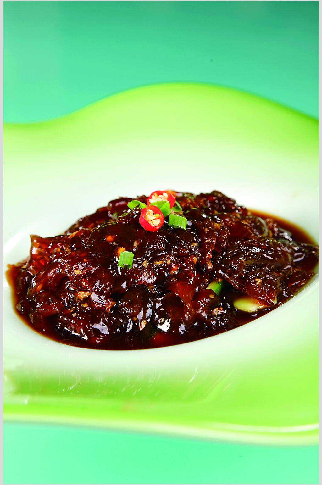清新捞汁海蜇头餐饮食物图片素材