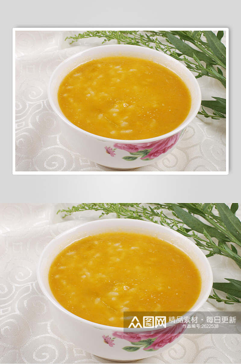 营养美味南瓜粥食品摄影图片素材