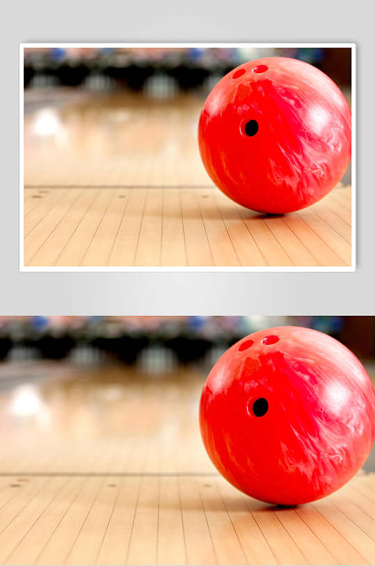 一个红色保龄球图片