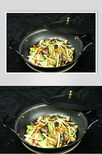 干锅原汁鸡食品摄影图片