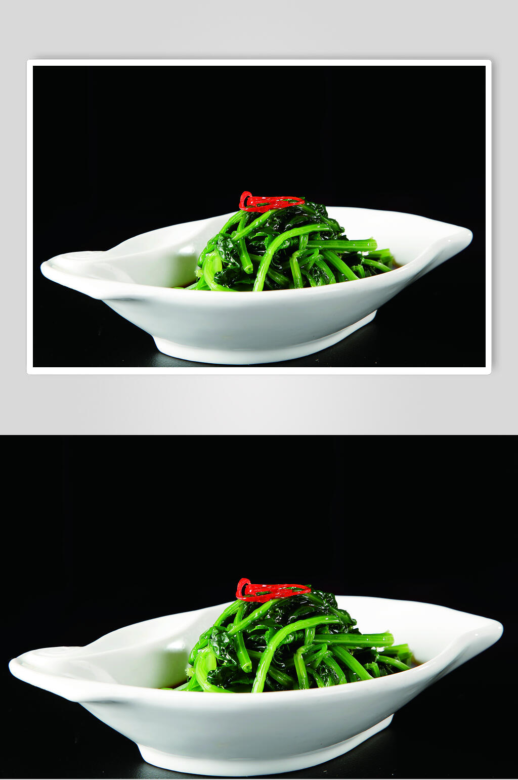 新鲜拌捞菠菜食品高清图片素材