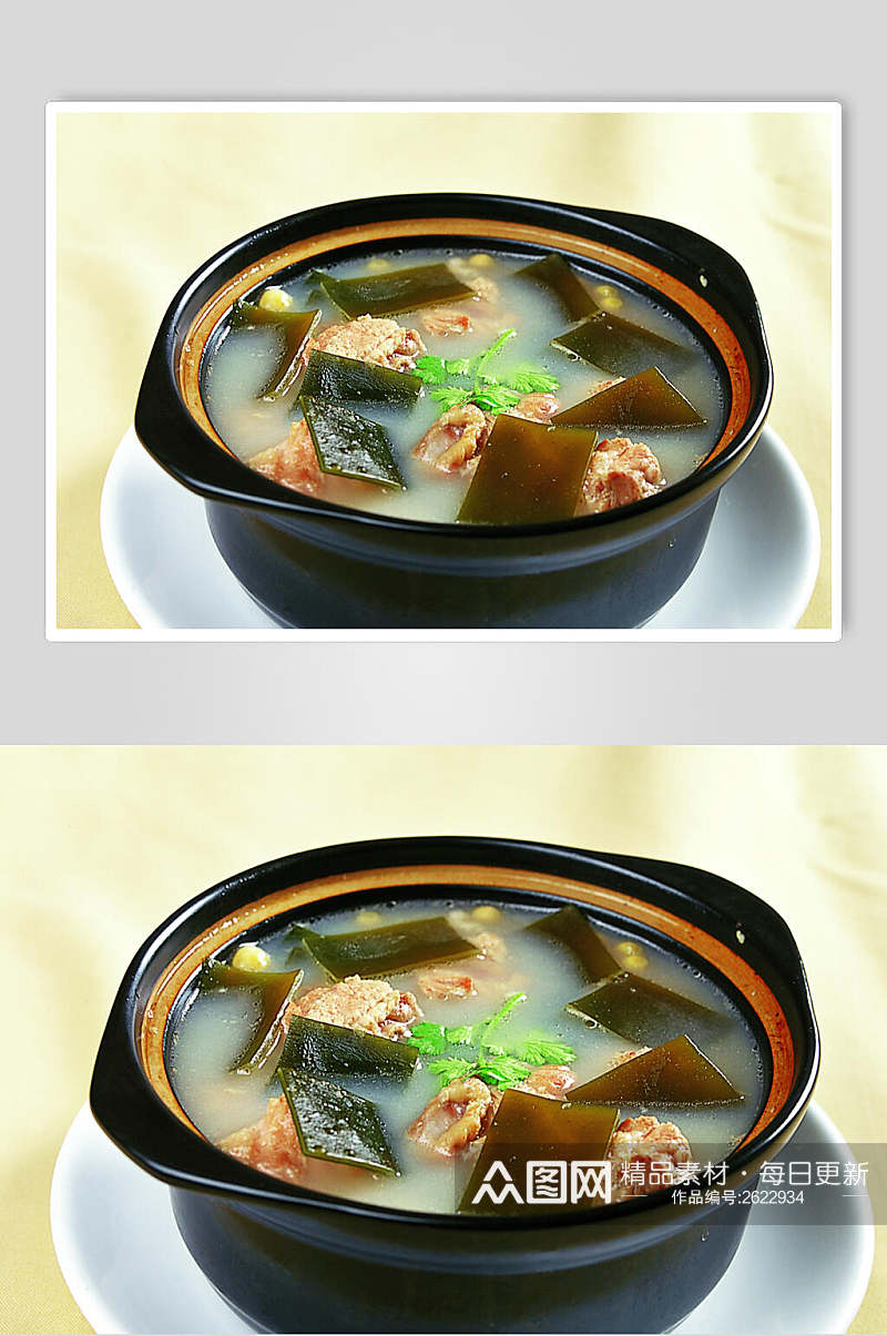 海带排骨冬瓜汤餐饮食品图片素材