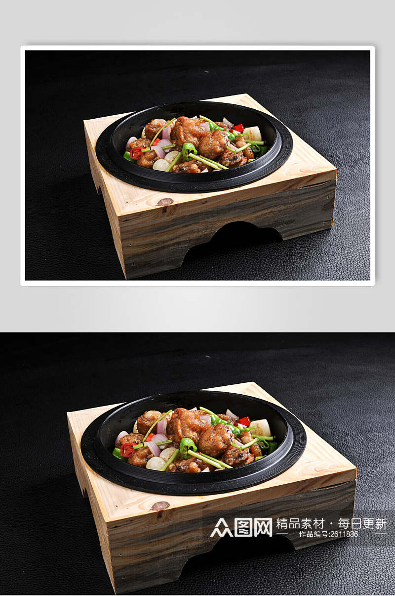 石锅鸡中翅食品高清图片素材