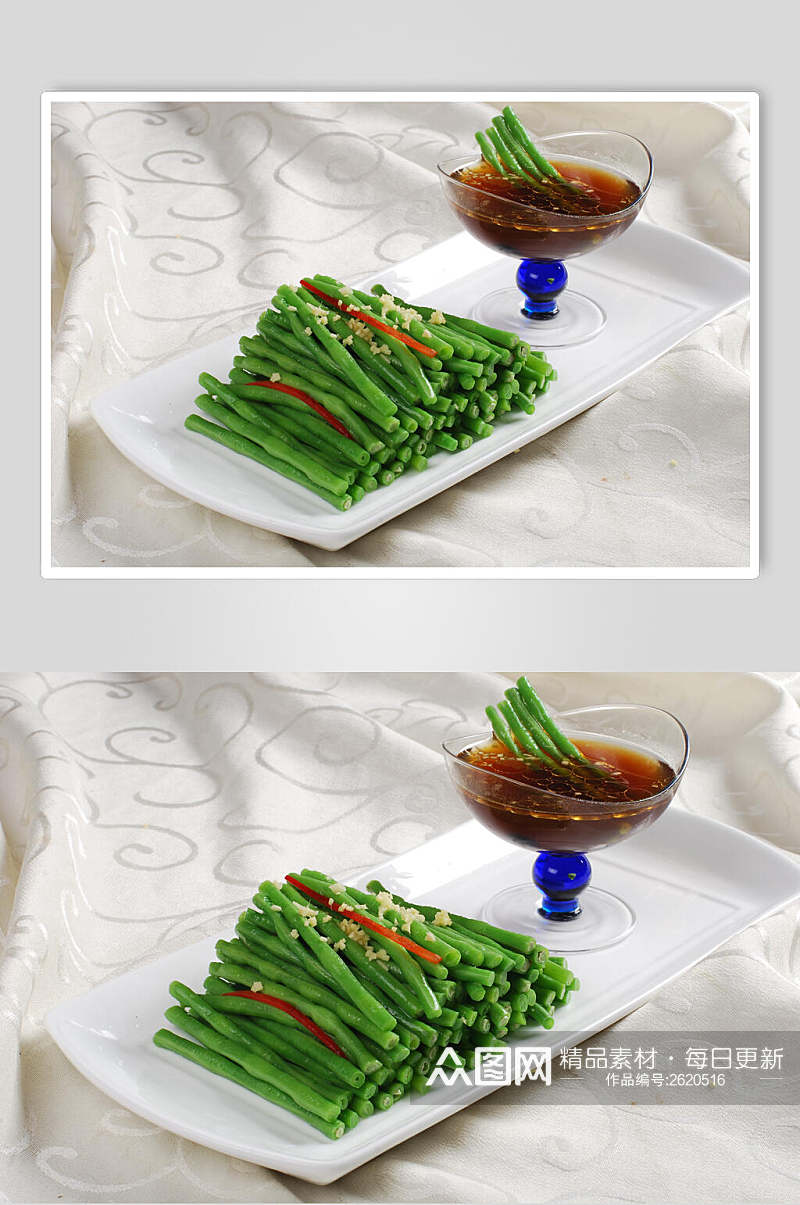姜汁豇豆食物高清图片素材