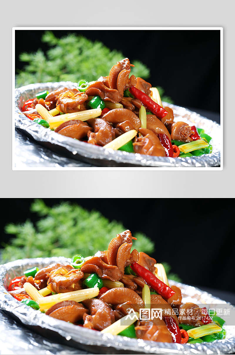 川铁板酱汁法国蜗牛食物高清图片素材
