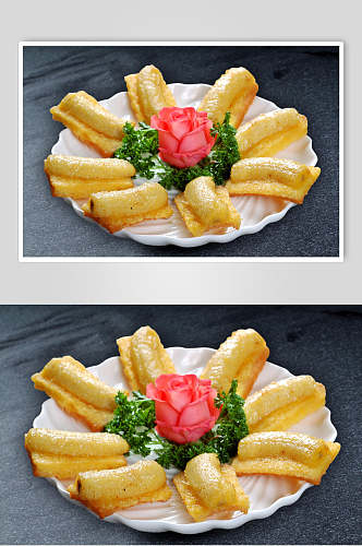小吃锅贴香蕉食物图片