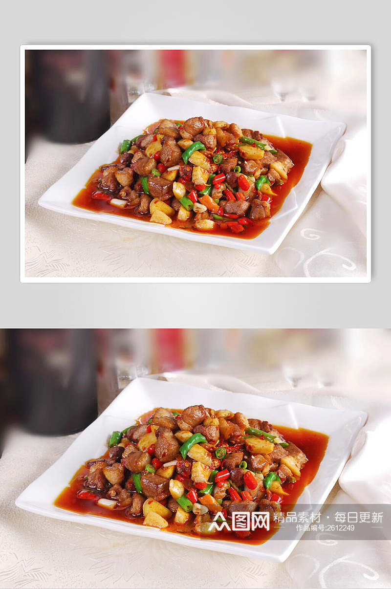 米椒仔姜鸭食品高清图片素材