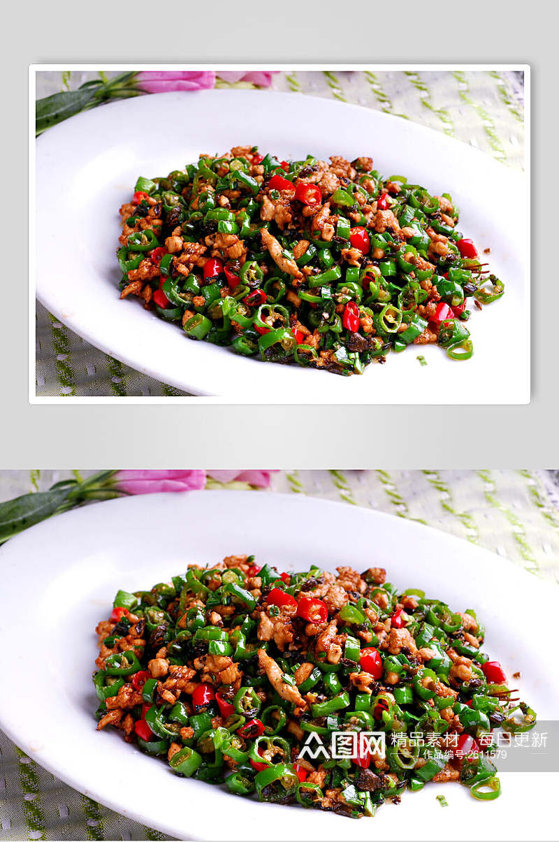 鸡米芽菜食品摄影图片素材