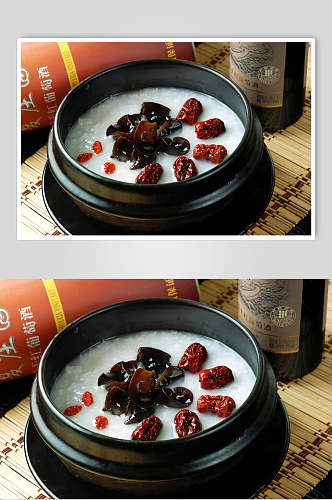 木耳红枣粥食品摄影图片