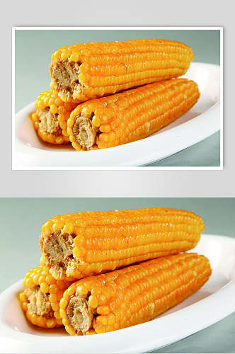蒸菜玉米食物高清图片