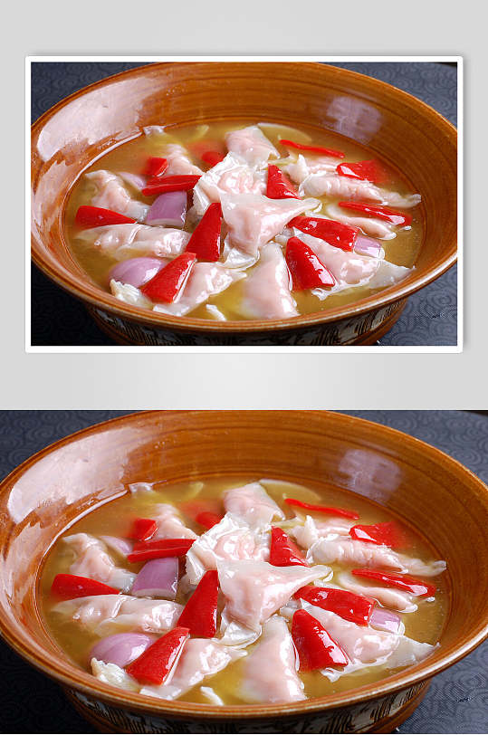 鲜鱿鱼饺餐饮高清图片