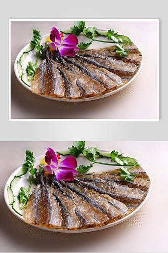 河鲜干棒鱼餐饮摄影图片