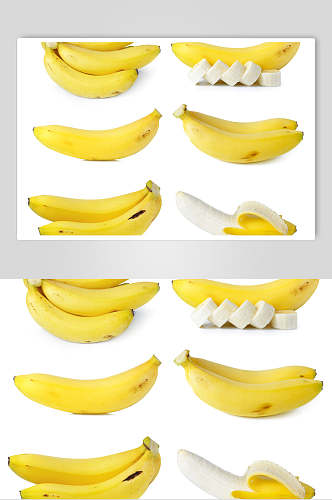 白底新鲜水果香蕉图片