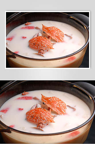 老豆腐兰花蟹食物高清图片