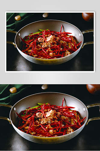 干锅牛蛙食物摄影图片