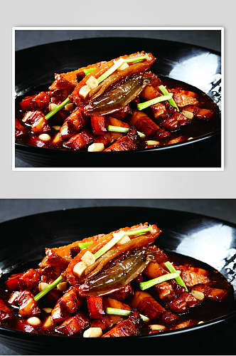 老碗海参炖红烧肉食物高清图片