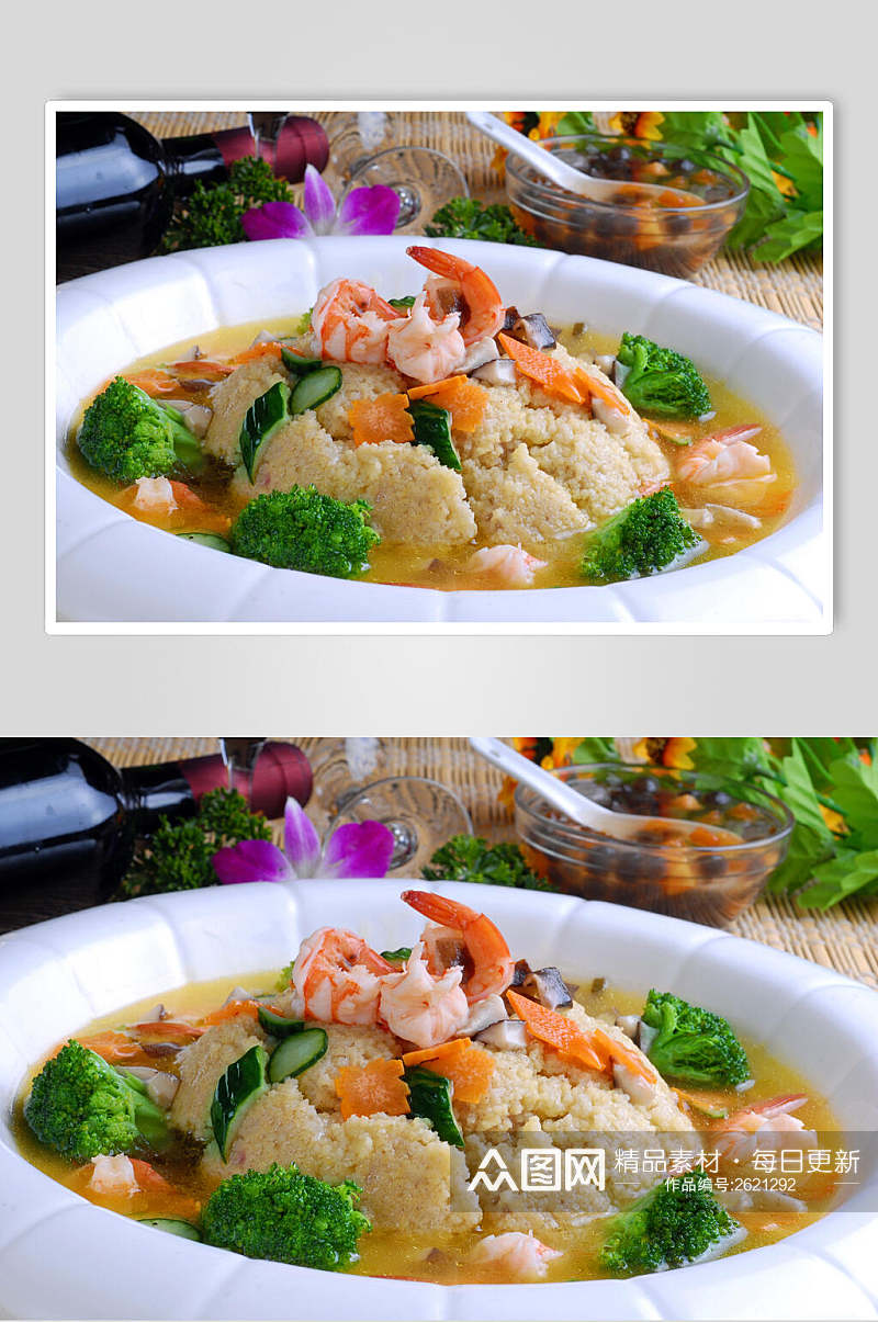 三鲜小米圆子餐饮食品图片素材