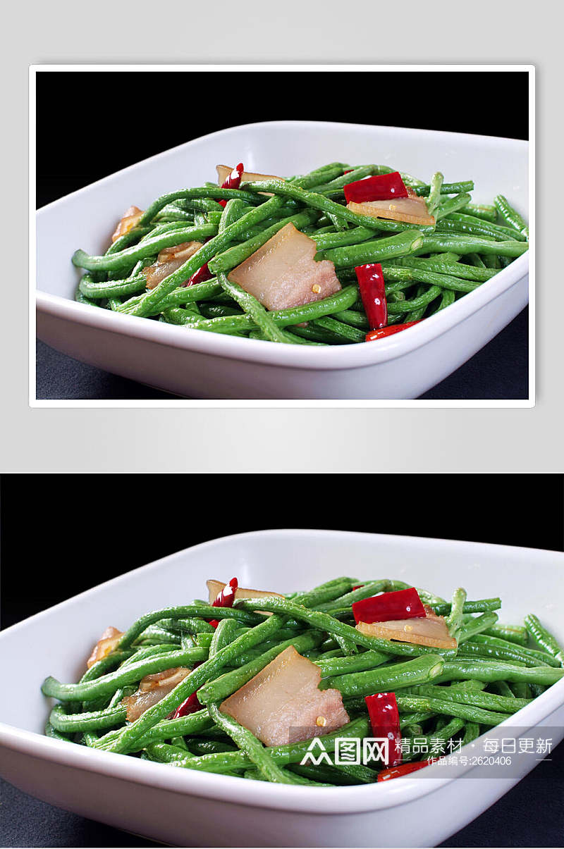 素菜大碗长豆角食物图片素材