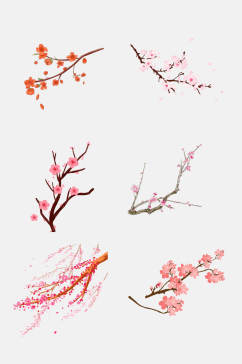 粉色植物梅花季节免抠素材