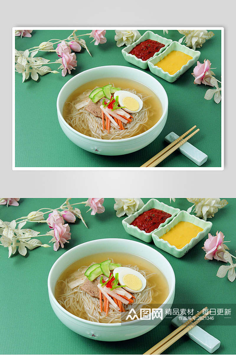 清新朝鲜冷面美食图片素材