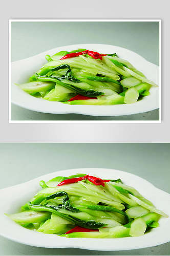 绿色清炒芥兰餐饮食物图片