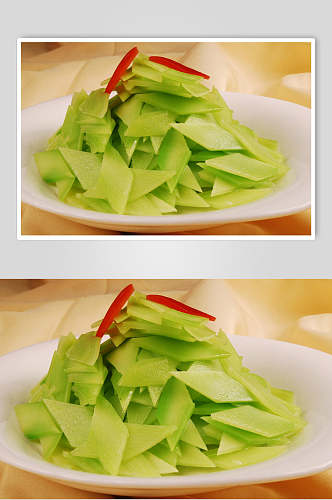 新鲜清炒笋片食物摄影图片