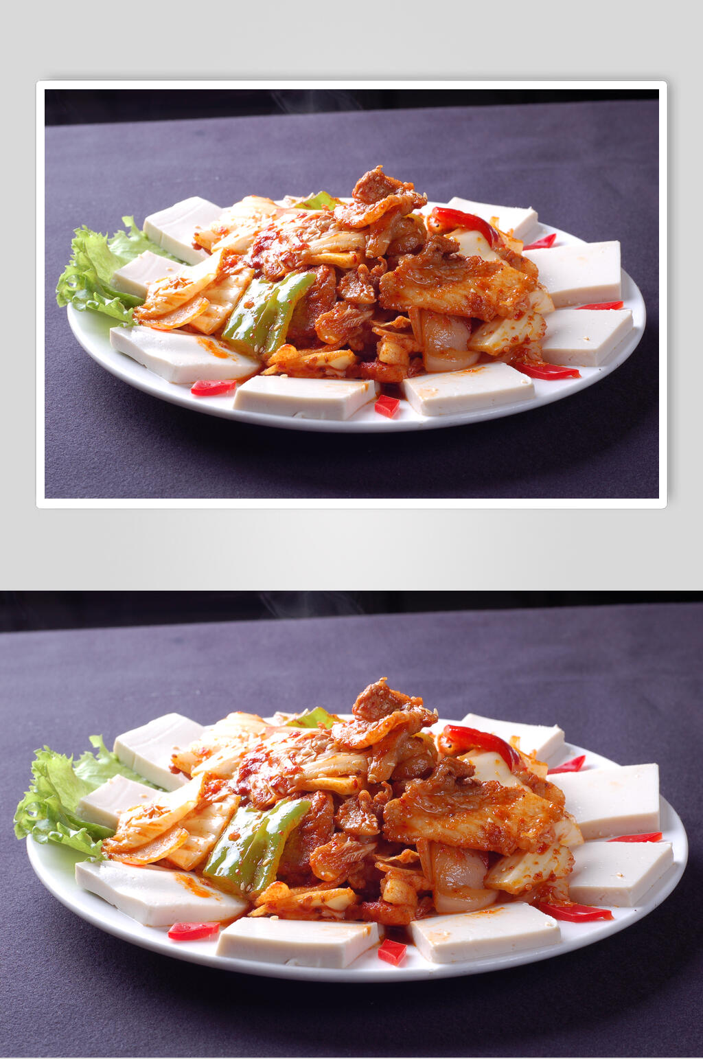 泡菜炒豆腐食物图片素材