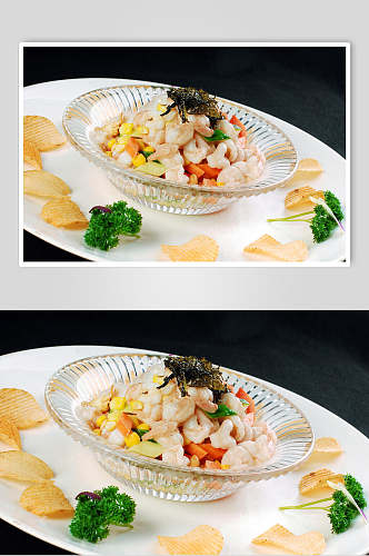 品客茶香虾食物高清图片