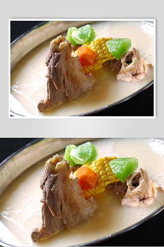 什锦棒骨汤餐饮摄影图片