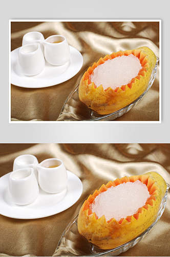 特色木瓜官燕餐饮食物图片