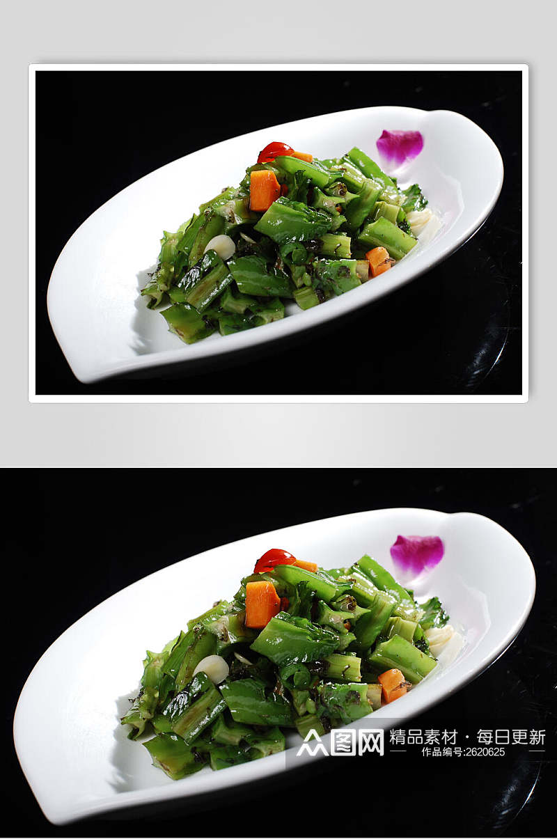 榄菜龙豆食物高清图片素材