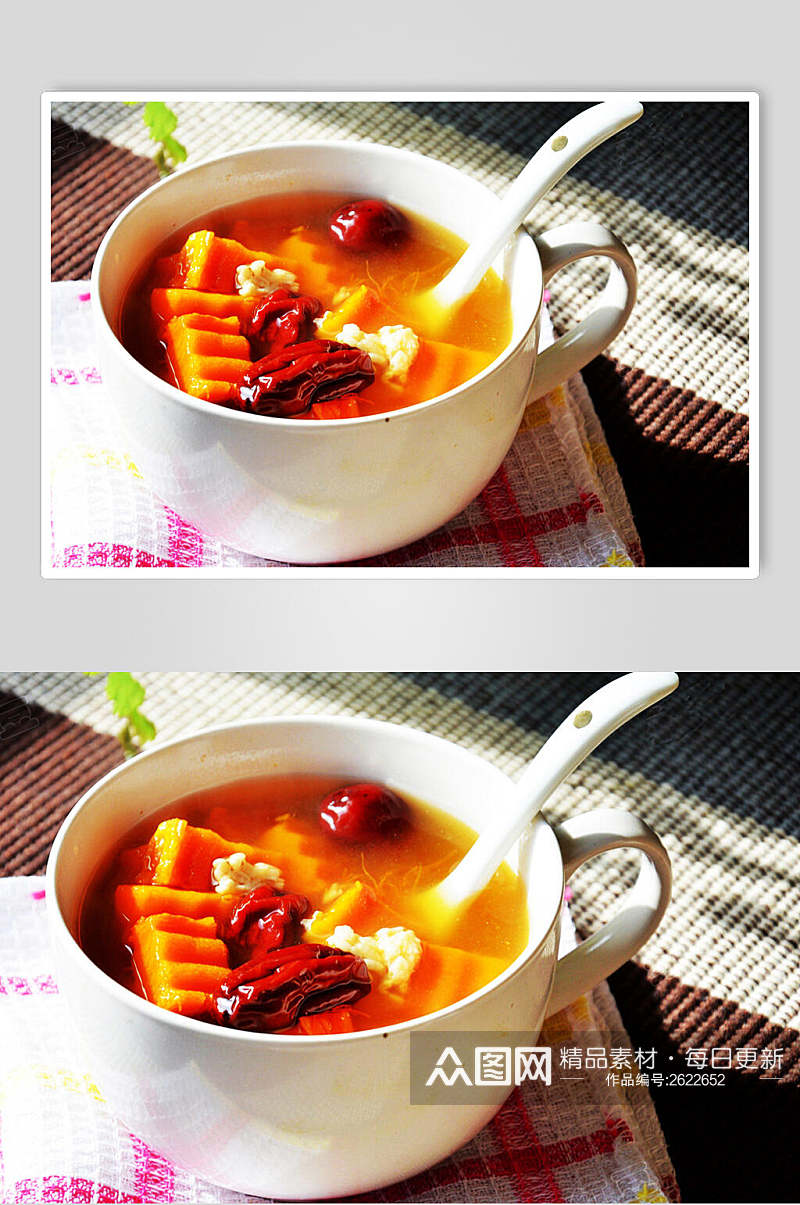 红枣南瓜粥食品摄影图片素材