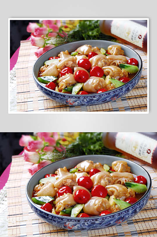 泡椒美容蹄食物摄影图片