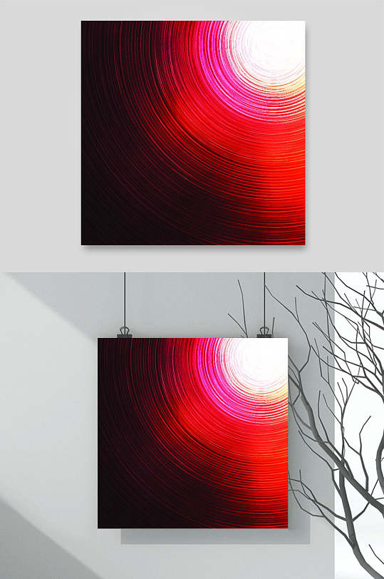 红黑高端创意简约抽象线条矢量背景