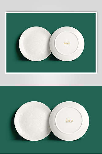 纯白色陶瓷圆盘样机设计
