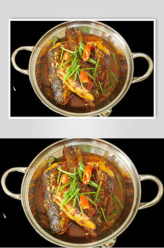 干锅刁子鱼餐饮摄影图片