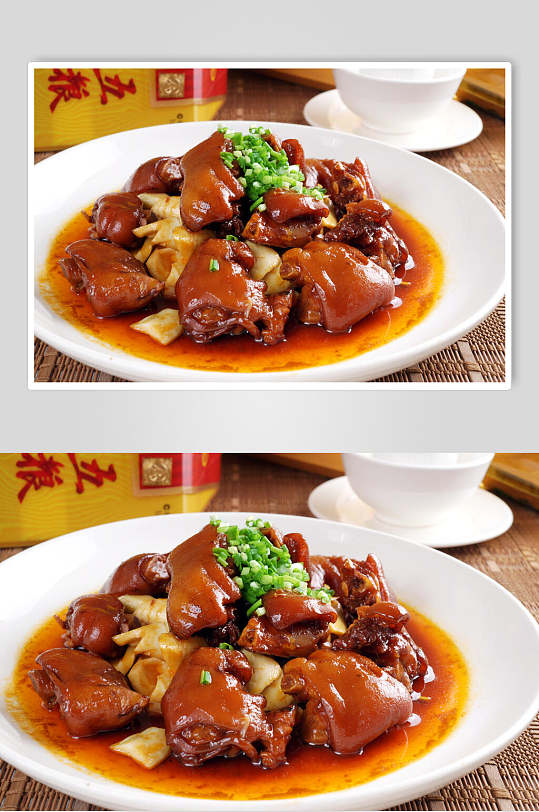 招牌美味筒笋蹄花食物高清图片