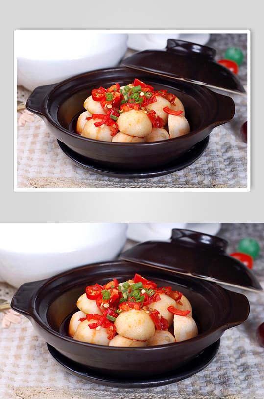 钵仔菜剁椒小芋头餐饮食品图片
