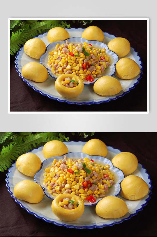 玉米嫩兔食物高清图片