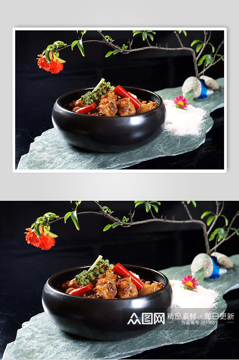 鲜香美味花椒鸡食品摄影图片素材