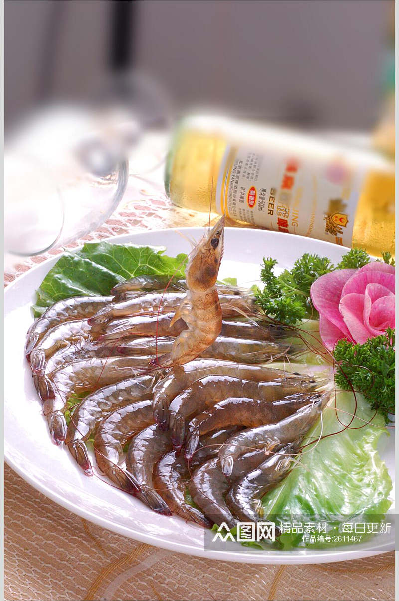 海鲜鸡围虾食品摄影图片素材