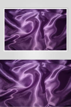 紫色褶皱丝绸绸缎背景贴图摄影图片