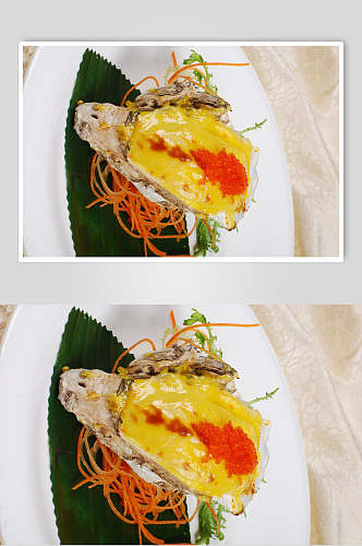 海胆酱烧生蚝餐饮食品图片