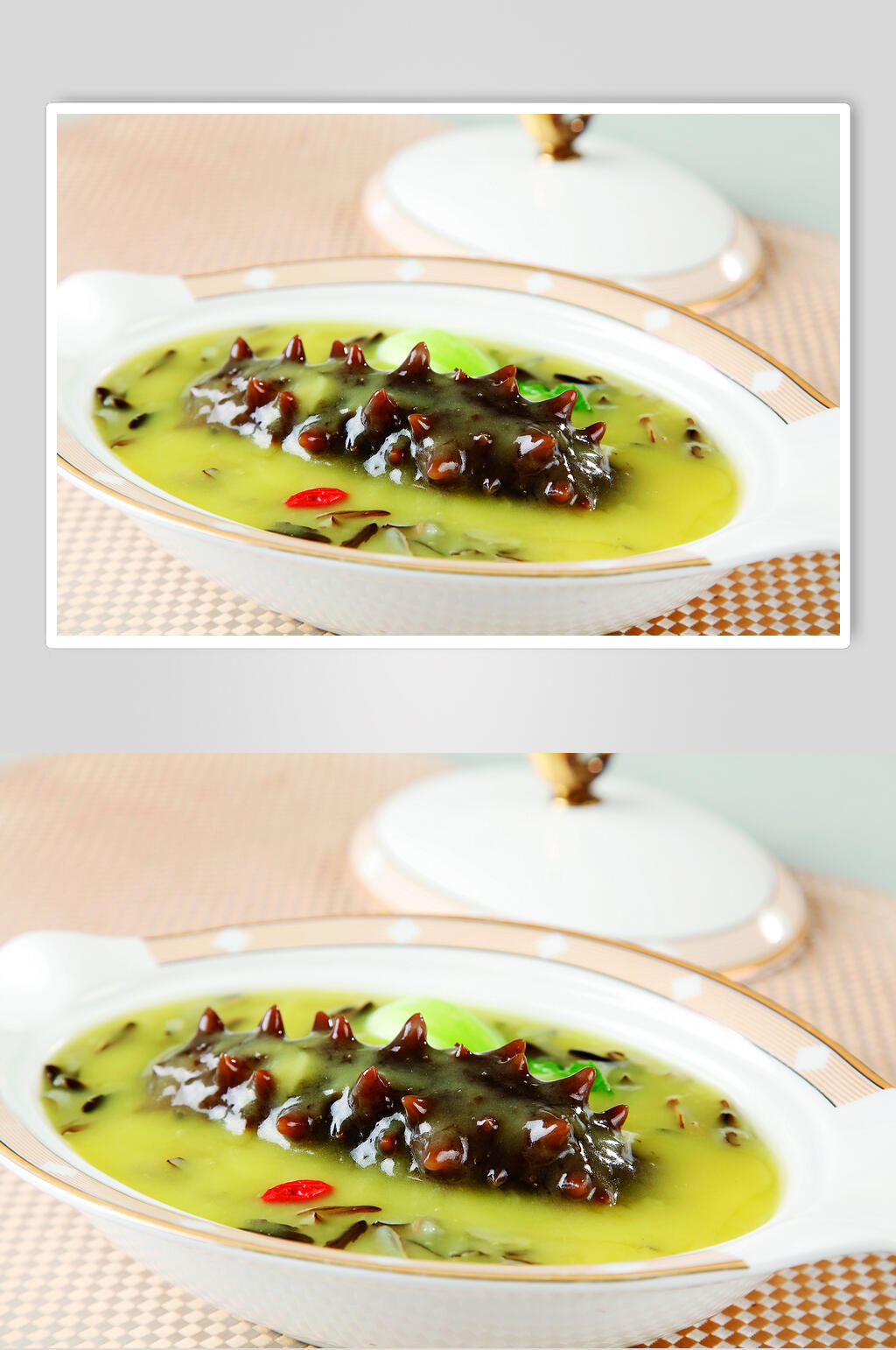 招牌黑米辽参食物摄影图片素材